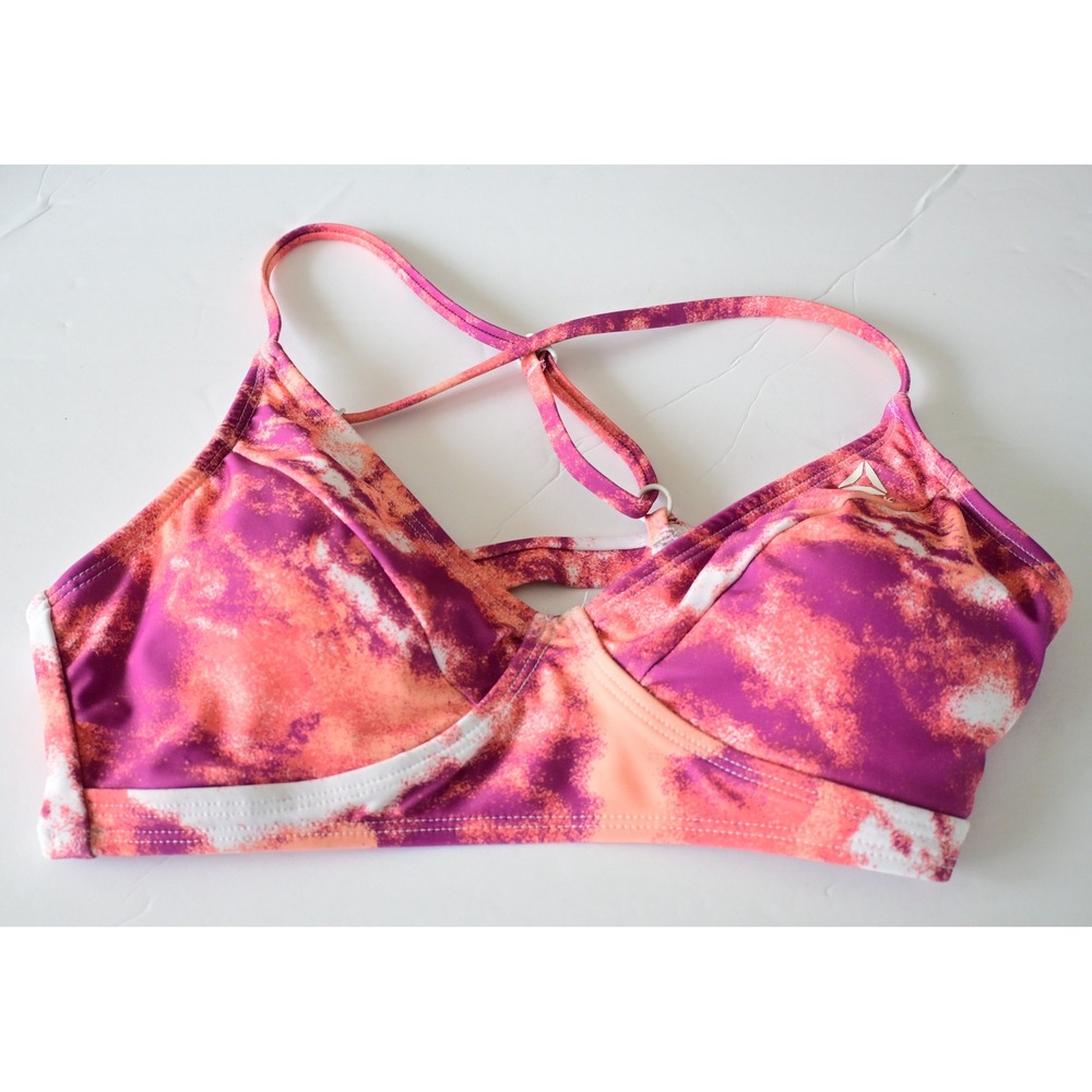 Reebok Tie Dye Strappy Cross Back Bikini Top